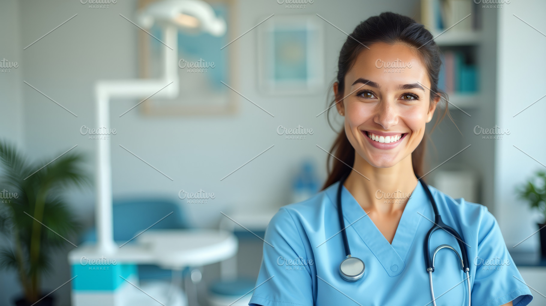 Smiling young healthcare professiona, a Health & Medical Photo by angellodeco