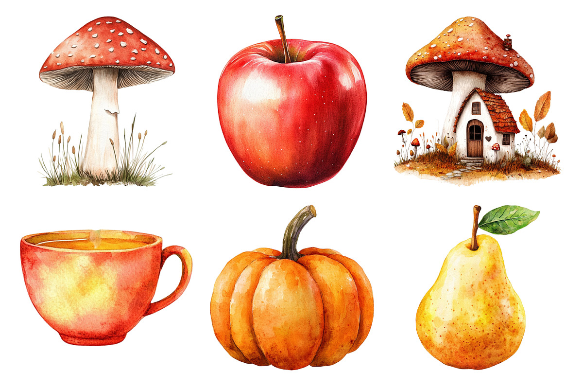Minimalist Watercolor Autumn, an Illustration by Daily.Designs (Photo 2 of 4)
