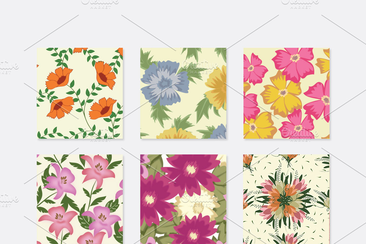30 Seamless Vector Floral patterns, a Pattern Graphic by DeepDesign (Photo 2 of 3)