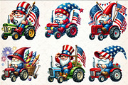 4th Of July gnomes Tractor Clipart, an Illustration by Rose Art (Thumbnail 2 of 6)