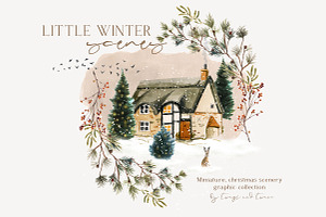 Watercolor Christmas Scenes