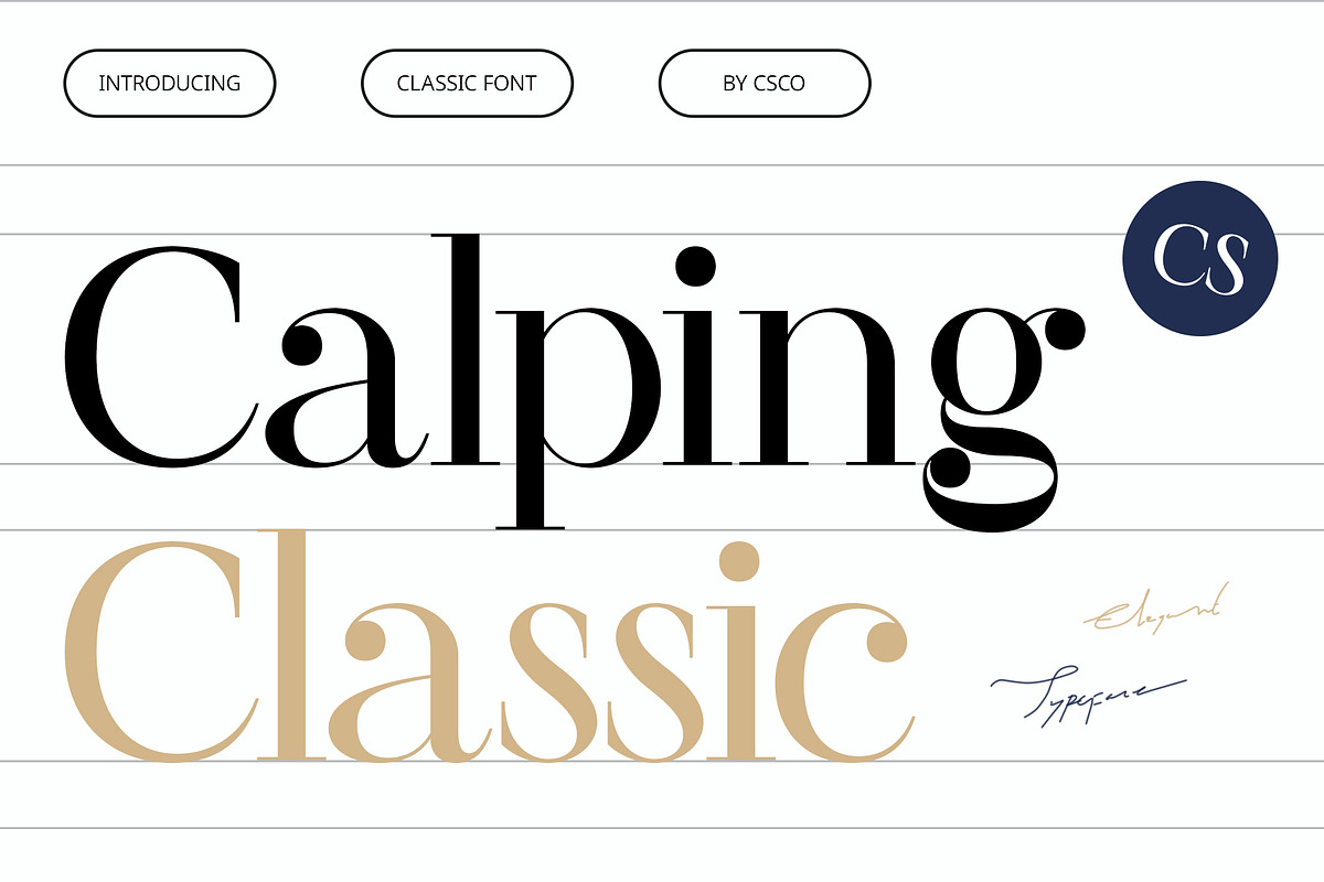 CS Calping – Classic Font, a Serif Font by Craft Supply Co. (Photo 1 of 8)