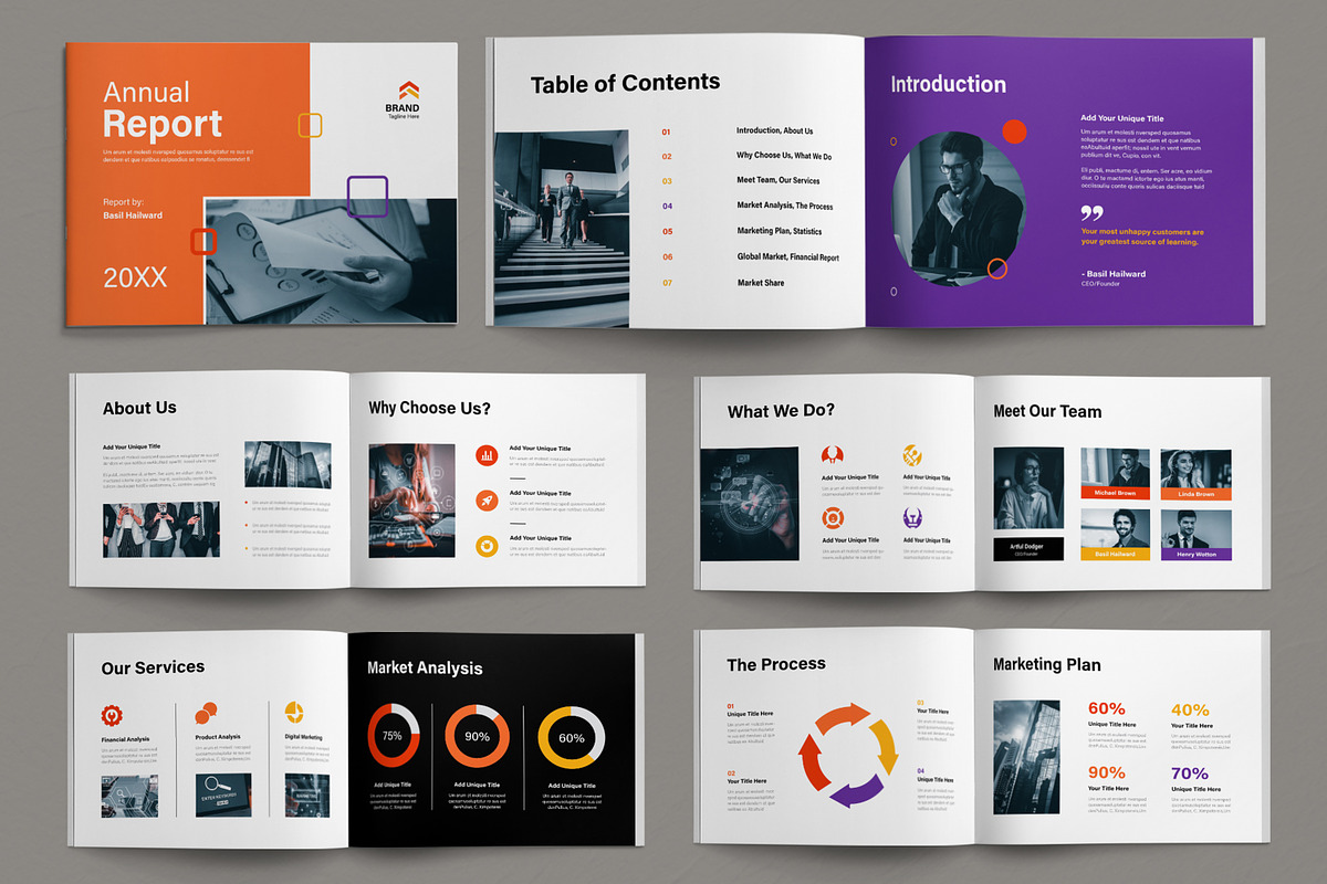 Annual Report Landscape Brochure, a Brochure Template by ContestDesign (Photo 1 of 5)