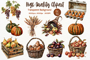 Watercolor Autumn Fall Harvest PNG, a Seasonal Illustration by Maysa Art (Thumbnail 5 of 5)
