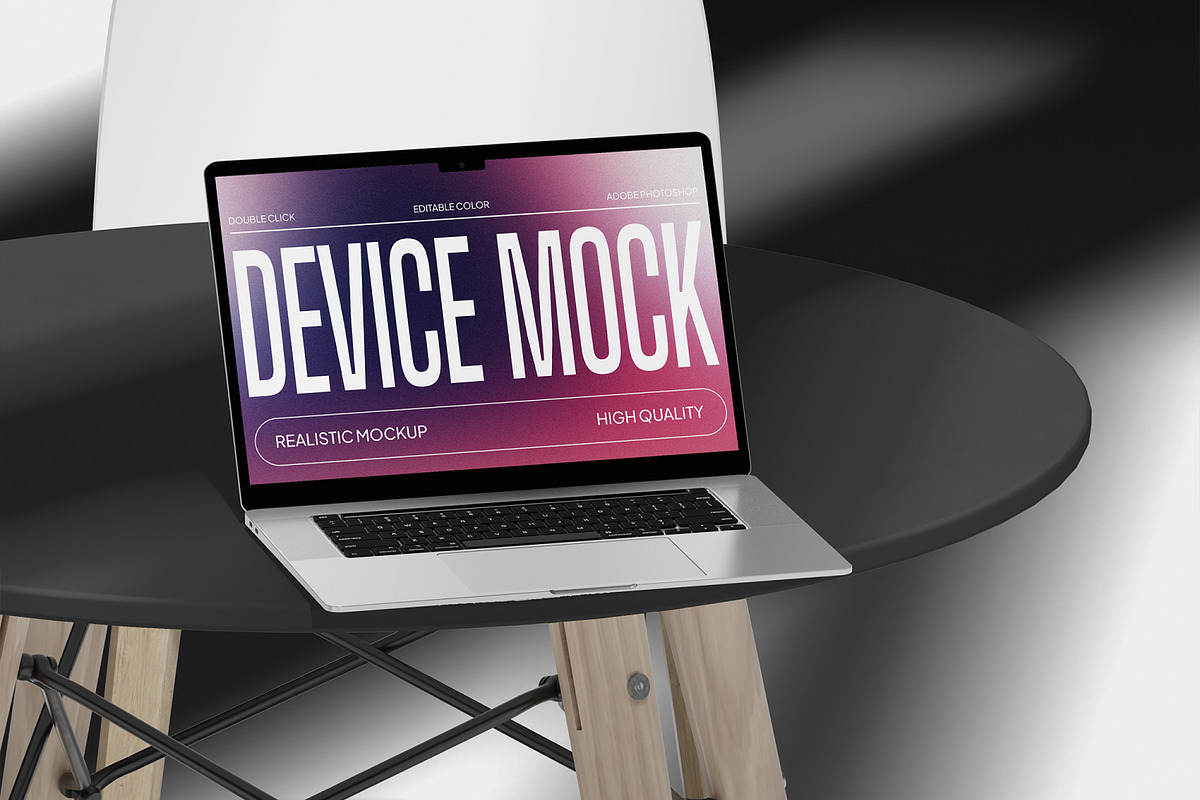 Realistic Laptop Mockup, a Wearable Device Mockup by Unerispace (Photo 5 of 5)