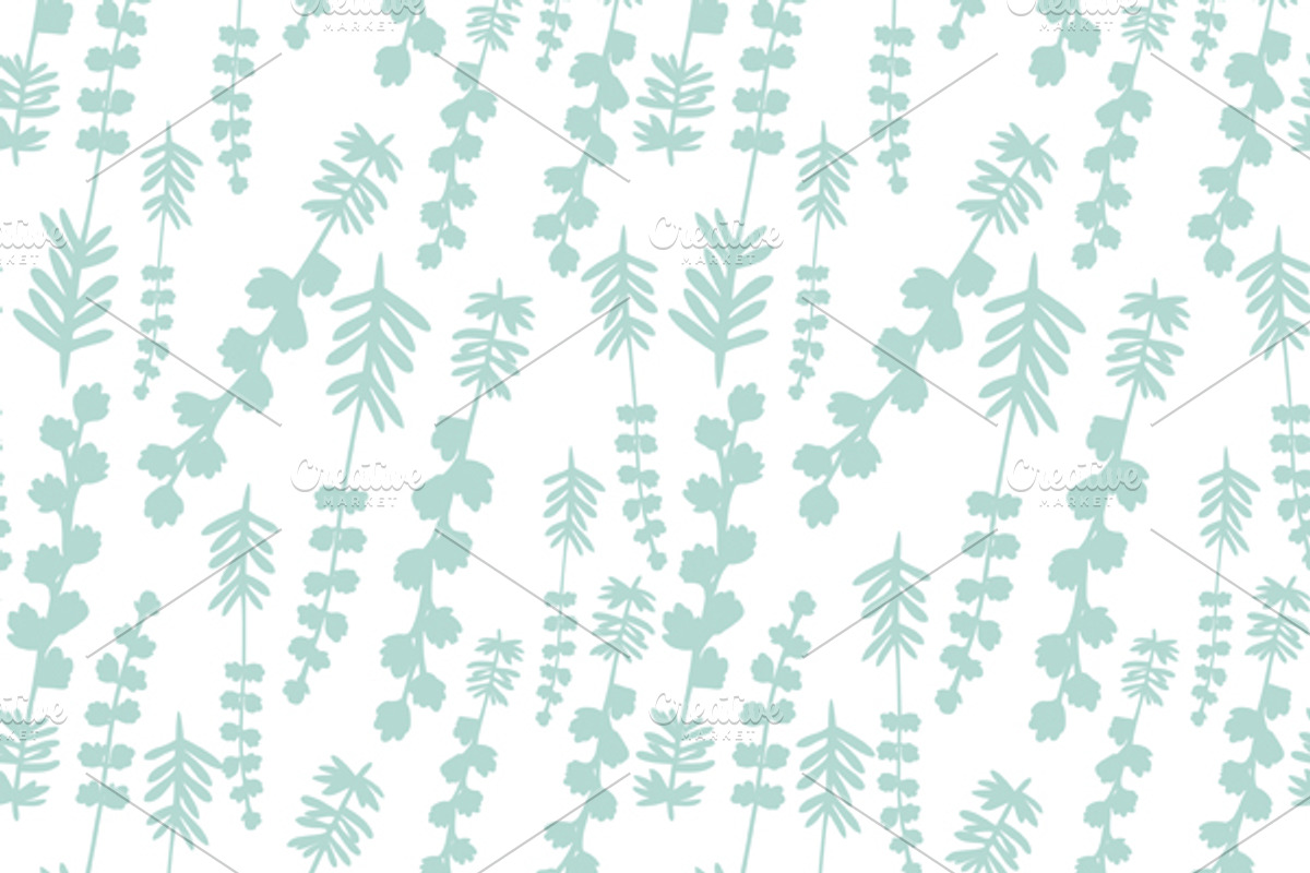 Seamless patterns with flowers preview 4