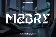 Mabry - Futuristic Display Font, a Sans Serif Font by Luna Shop (Thumbnail 1 of 3)