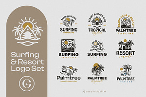 Tropical Summer Logo Collection