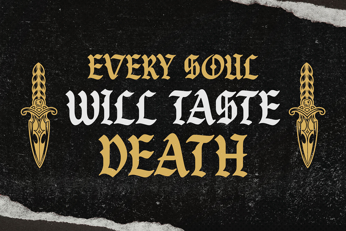 Warsuck - Hand Drawn Blackletter, a Blackletter Font by Arterfak Project (Photo 5 of 11)