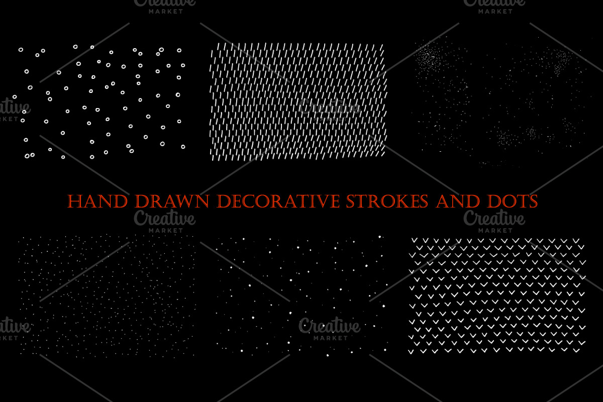 Hand drawn strokes, dots, points, a Texture Graphic by Milla Mi