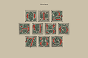 Medieval Initials. Gothic Drop caps, a Blackletter Font by kaer_shop (Thumbnail 9 of 12)