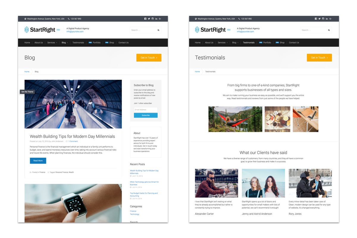 StartRight Pro - WordPress Theme, a WordPress Template by Create and Code (Photo 2 of 5)