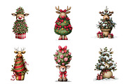 Whimsical Christmas Topiary Trees, an Illustration by DreamArtGraphic (Thumbnail 3 of 5)