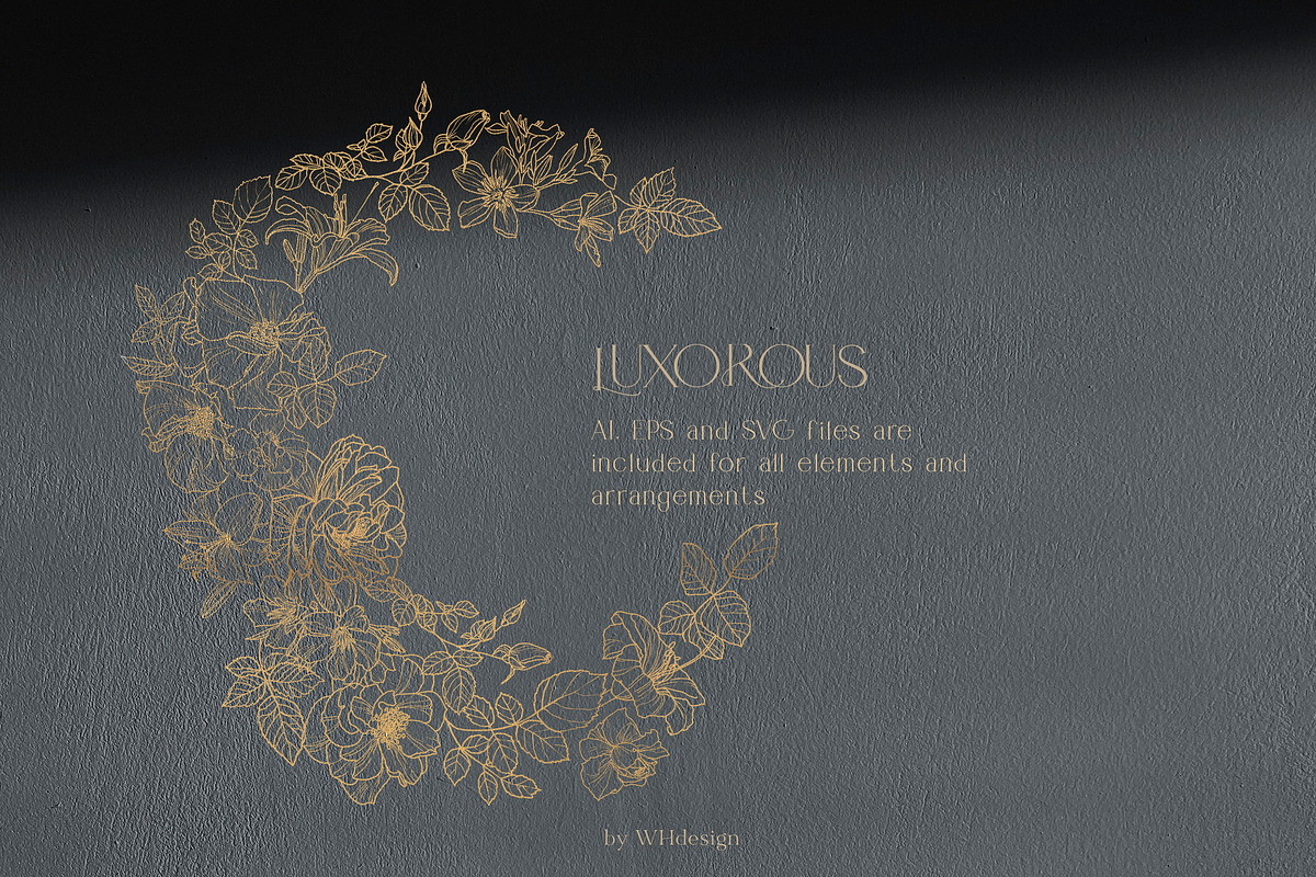 Line Floral Clipart Vector Flowers, an Illustration by whiteheartdesign (Photo 11 of 12)