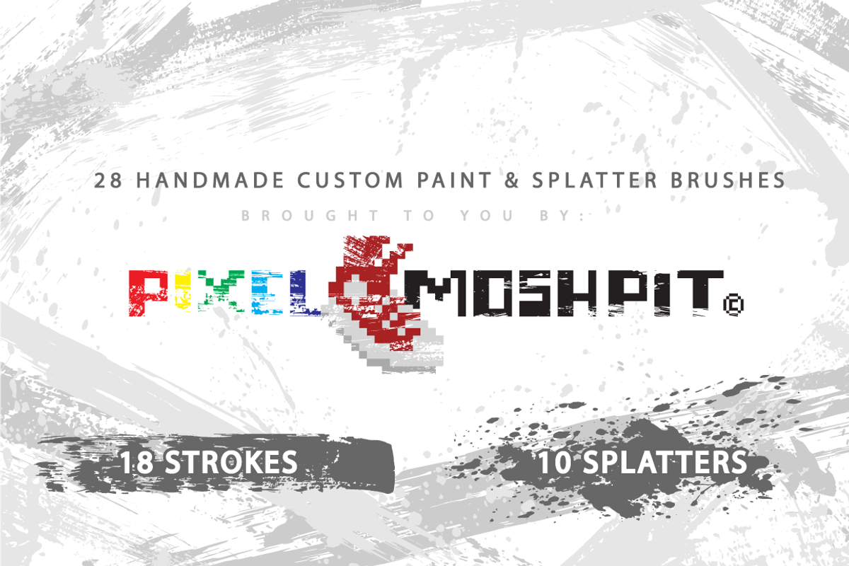 Handmade Paint Strokes & Splatters, a Brush Add-On by PixelMoshpit (Photo 2 of 3)