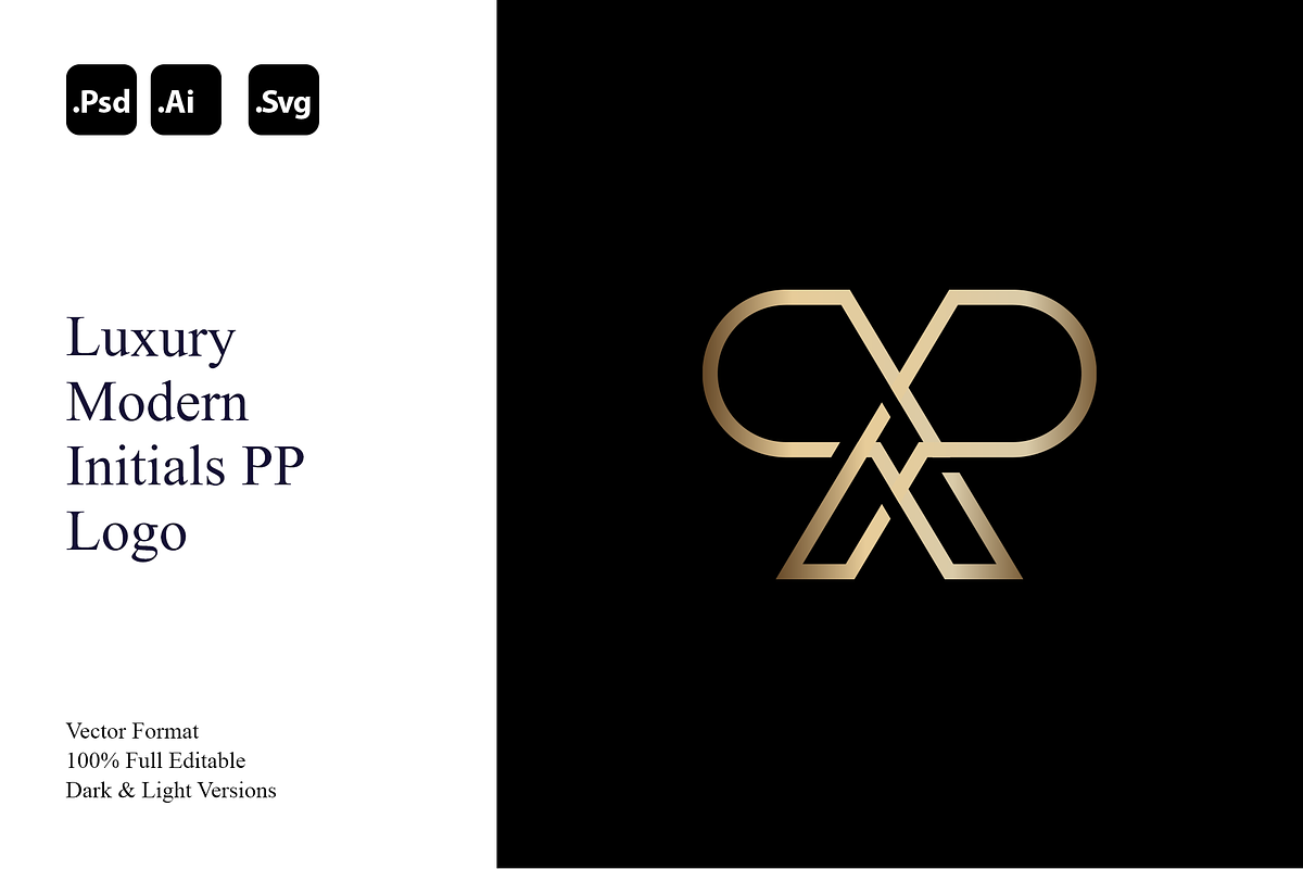 Luxury Modern Initials PP Logo, a Branding & Logo Template by Luxury Logos (Photo 1 of 4)