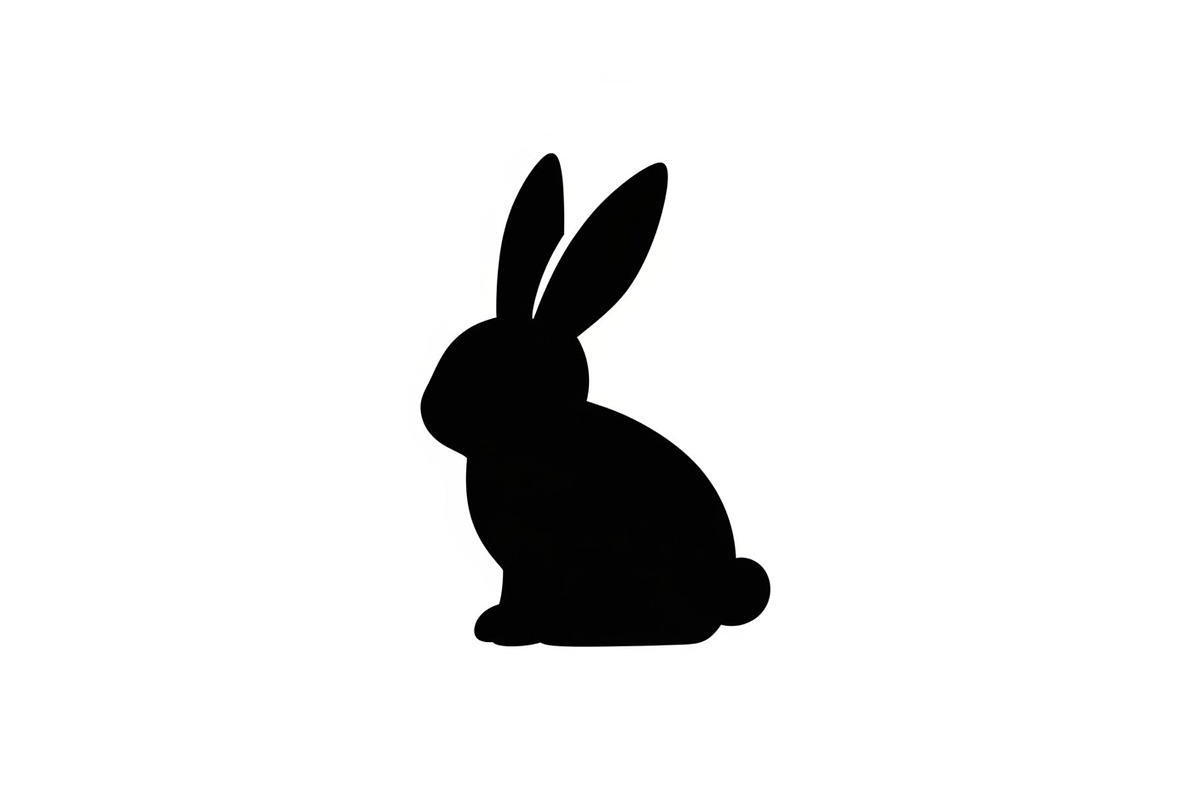 Cute Rabbit Silhouette Vector Bundle, an Illustration by yasushie (Photo 50 of 51)