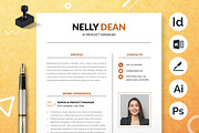 Minimalist Resume CV Template, a Stationery Template by ResumeInventor (Thumbnail 1 of 8)