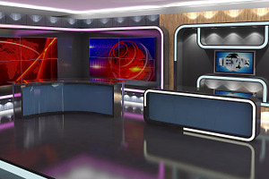 Virtual TV Studio News Set 16