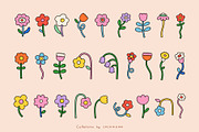 Bloom! - Retro Floral Collection, a Background Graphic by cocomomo (Thumbnail 3 of 11)