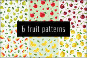 6 fruit patterns, a Pattern Graphic by Orange Soda (Thumbnail 1 of 7)