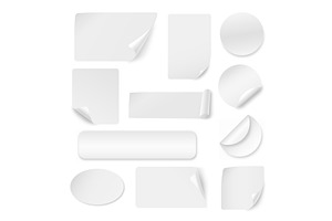 Curled corners stickers. White, a Background Graphic by LadadikArt