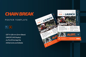 Chain Break - Poster Template, a Poster Template by StreaksideStd