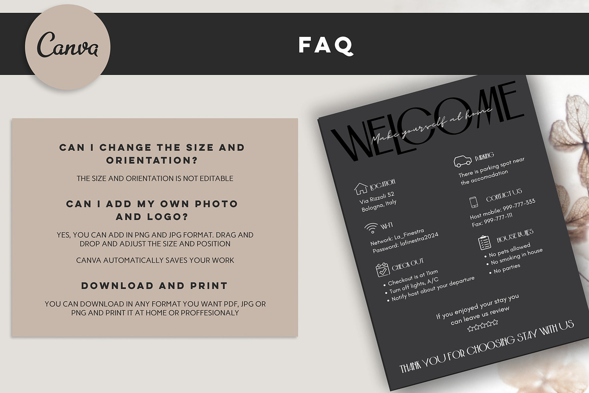 Welcome sign for Airbnb hosts, a Presentation Template by Design House (Photo 6 of 8)