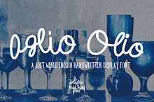 Aglio Olio Handwritten Display