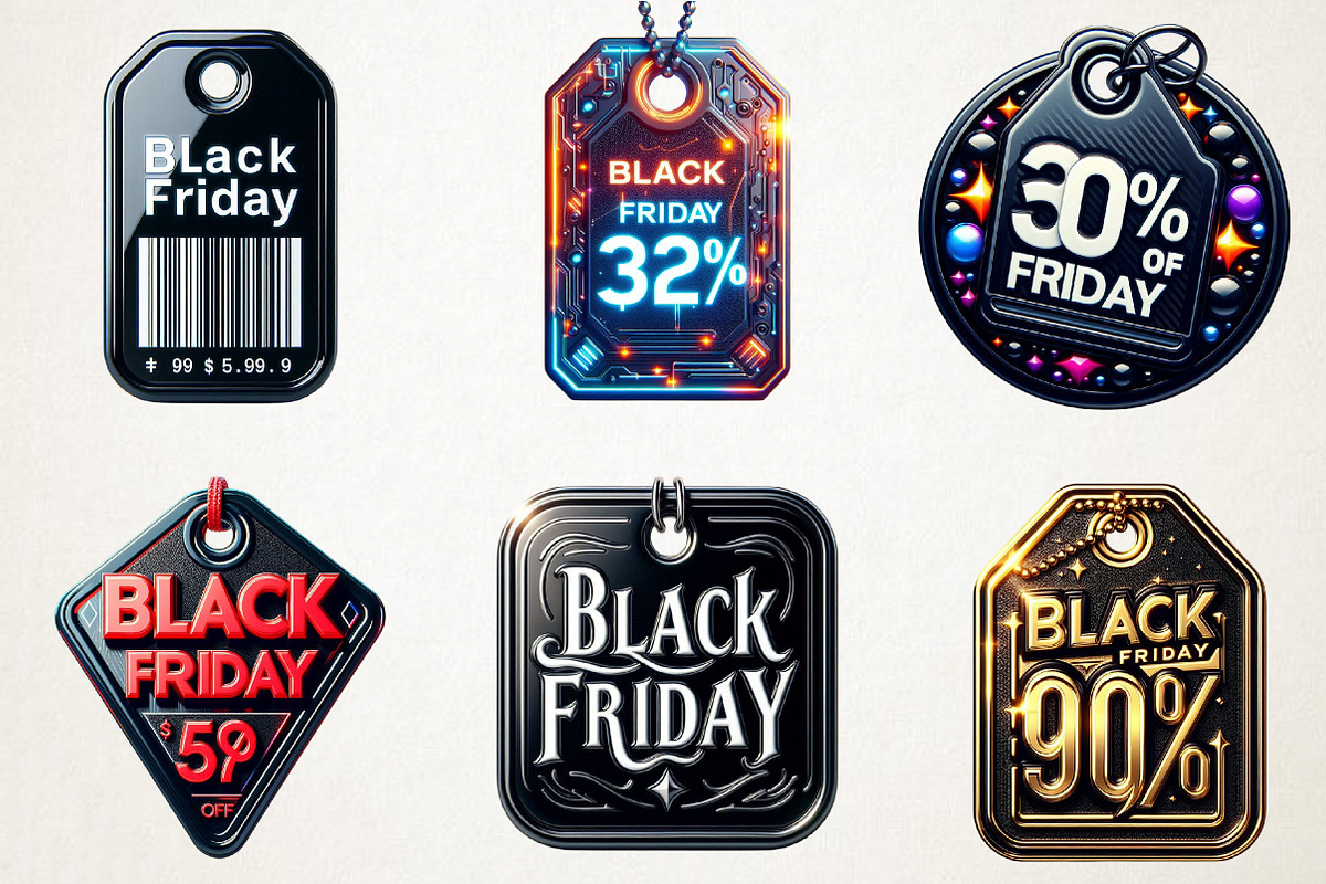 Black Friday Price Tags PNG Bundle, an Illustration by RobertsArt (Photo 7 of 7)