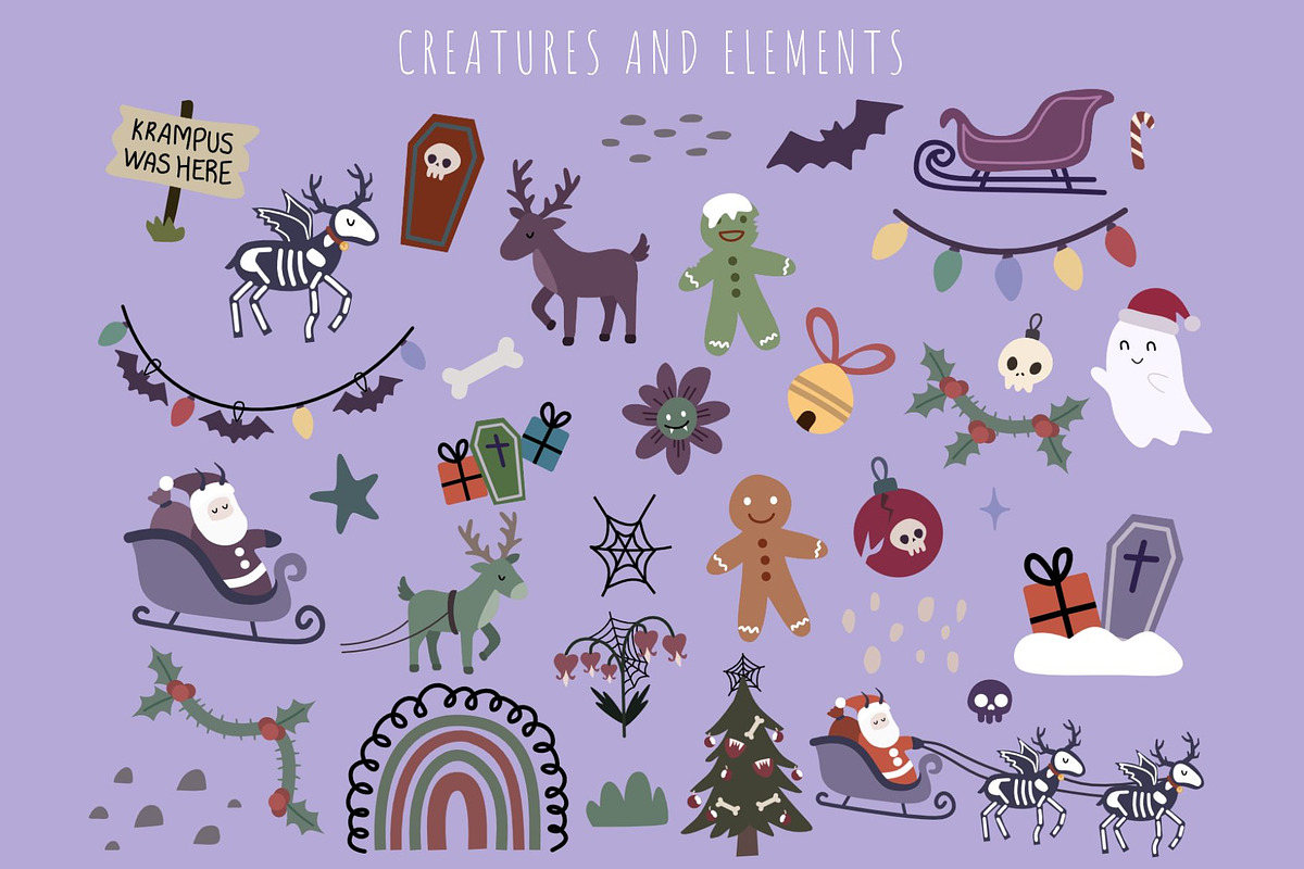 Spooky Christmas Map Creator, a Decorative Illustration by CpSnowy (Photo 5 of 11)
