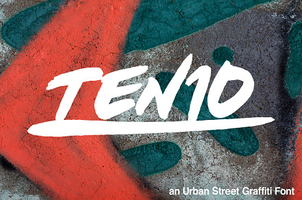Ten10 - Urban Street Graffiti Font, a Font by Kohl + Cole