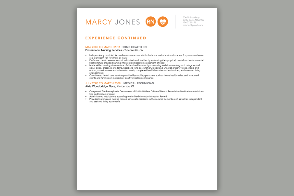 Nurse Resume, Cover Letter Template, a Resume Template by Scribbled Napkin Design (Photo 3 of 5)
