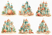 Whimsical Summer Sandcastle Clipart, an Illustration by Craft Nest (Thumbnail 3 of 12)