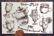 Autumn Beverage Ink Sketches, a Food Illustration by Fluffy Unicorn (Thumbnail 2 of 6)