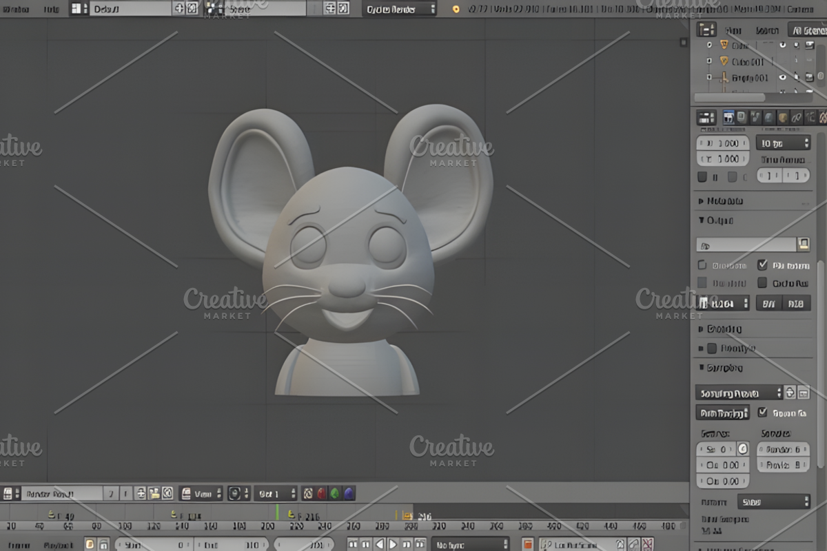 Mouse with Big Ears 3D Model, an Animal 3D Model by Ink Gallery (Photo 2 of 3)