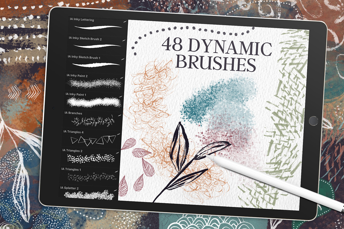 Inky Abstract Procreate Brushes preview 4