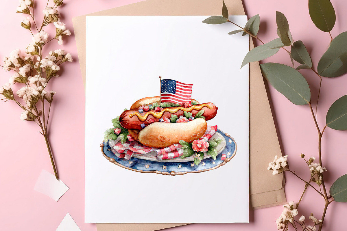Watercolor 4th Of July Clipart, an Illustration by SinaCreation (Photo 5 of 9)