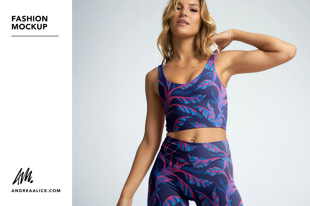 Fashion Mockup Women's Activewear 01, an Apparel Mockup by Andrea Muller (Photo 1 of 7)
