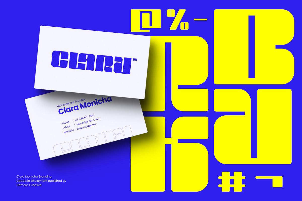 Decabrio - Display Fonts, a Font by Namara Creative Studio (Photo 1 of 10)
