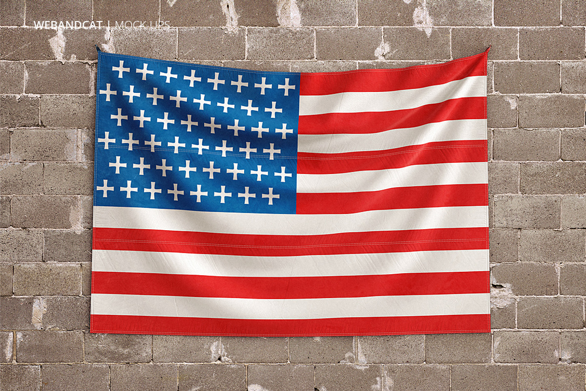 3D Flag Mock-Up, an Advertising Mockup by WebAndCat (Photo 7 of 20)