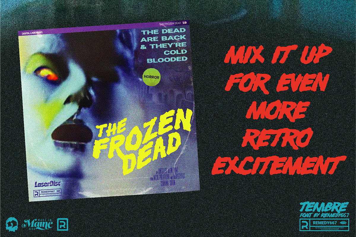 Tembre - Retro Horror Font, a Font by Remedy667 (Photo 6 of 8)