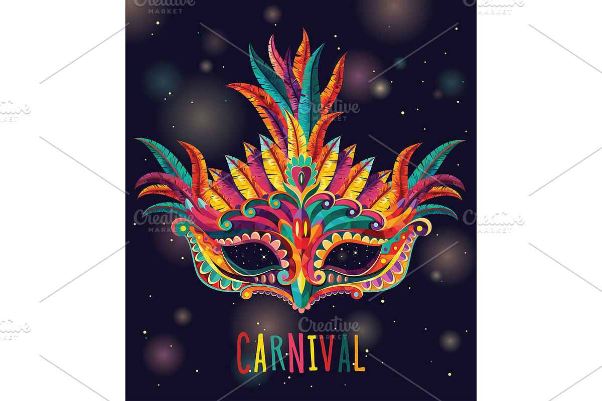 Carnival Masks vector set, a Decorative Illustration by LisaKolbasa (Photo 13 of 15)