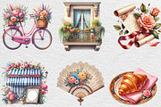 Watercolor Parisian Summer Clipart, an Illustration by Black Bird Studio (Thumbnail 6 of 6)