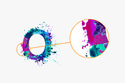 Set of splash letters. Vector, an Object Graphic by Crazy nook (Thumbnail 3 of 3)