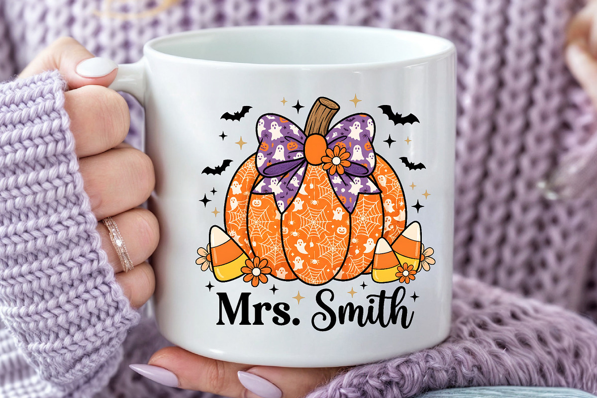 Teacher Halloween Pumpkin Sublimatio, a Seasonal Illustration by Rose Art (Photo 5 of 5)