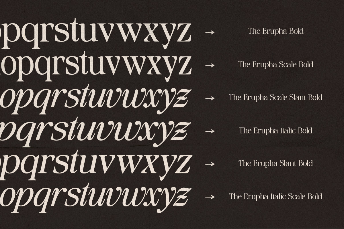 The Erupha Serif | 12 Font Files, a Serif Font by Pista Mova (Photo 20 of 24)