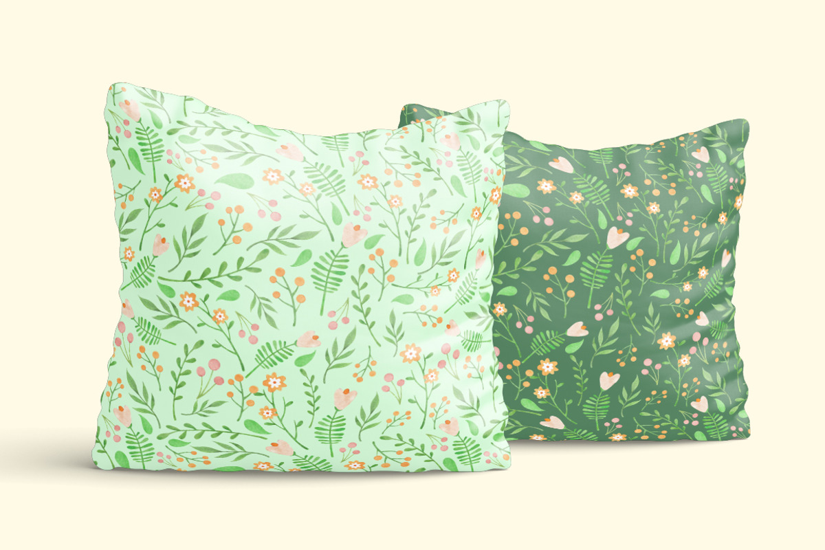 Floral watercolor patterns, a Pattern Graphic by Piñata (Photo 7 of 7)