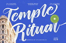 Temple Ritual Modern Handbrush Font