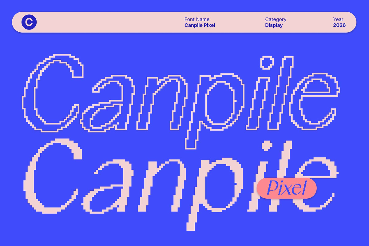 Canpile Pixel, a Sans Serif Font by Craft Supply Co. (Photo 1 of 8)